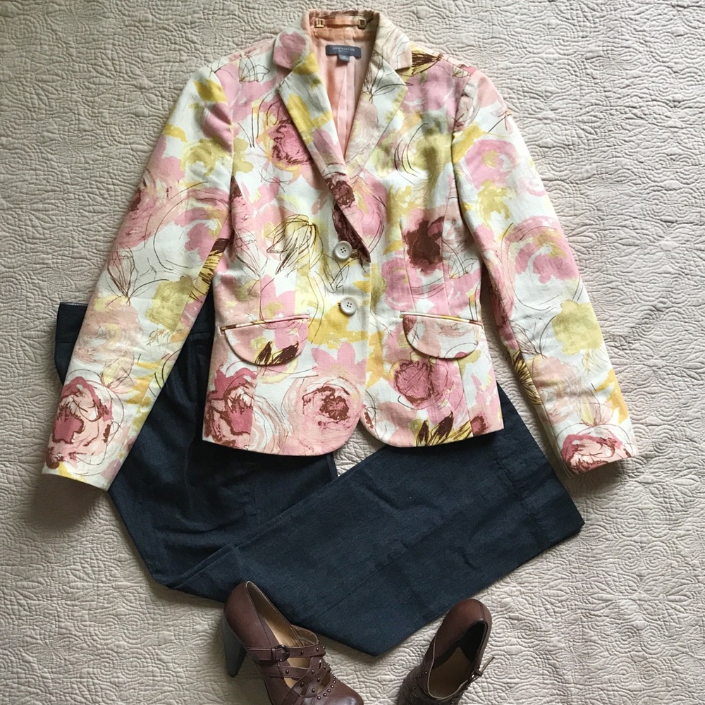 Ann Taylor Petites Floral Blazer